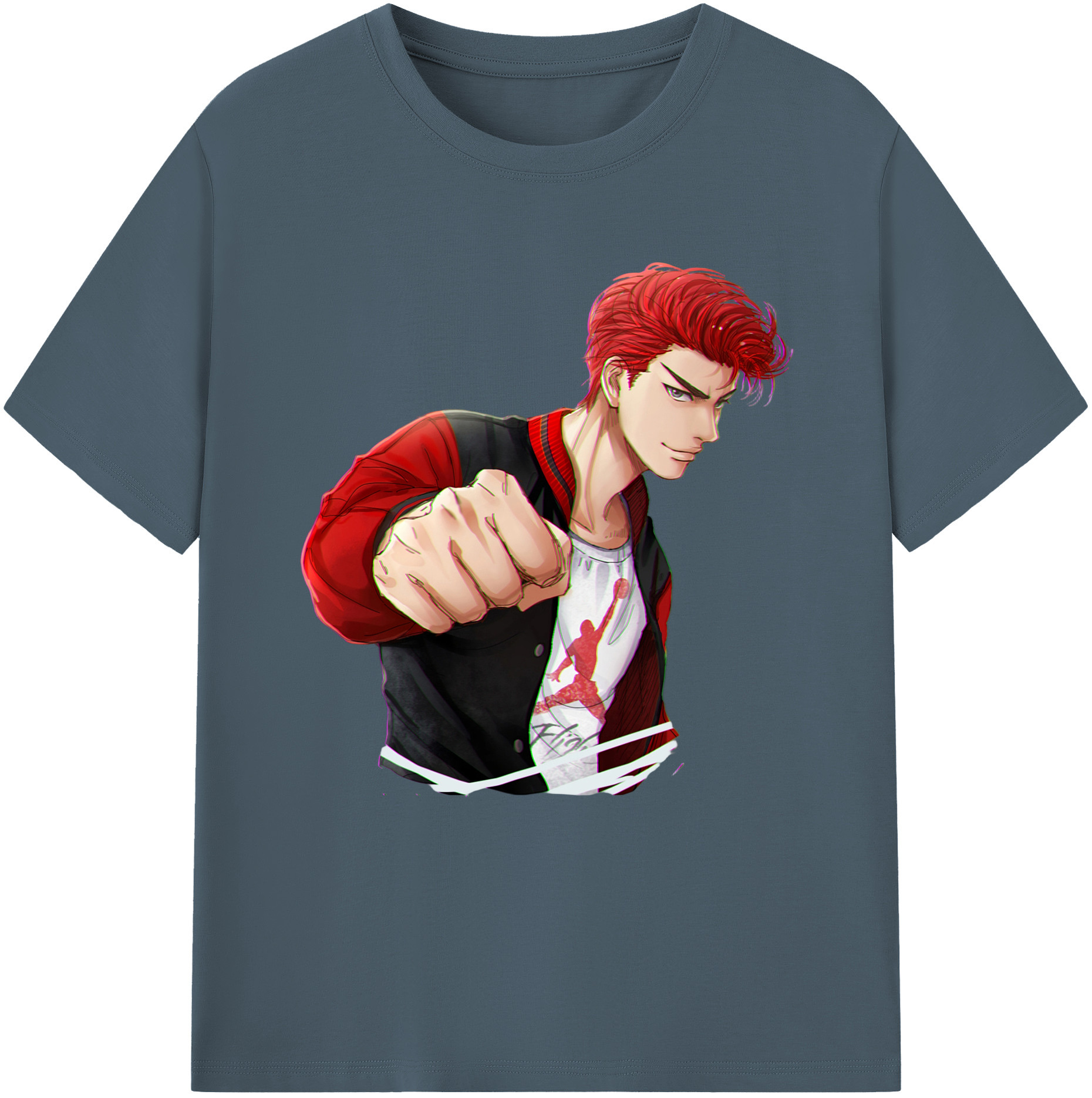 SLAM DUNK／スラムダンク 綿100％半袖Tシャツ（フロントプリント）